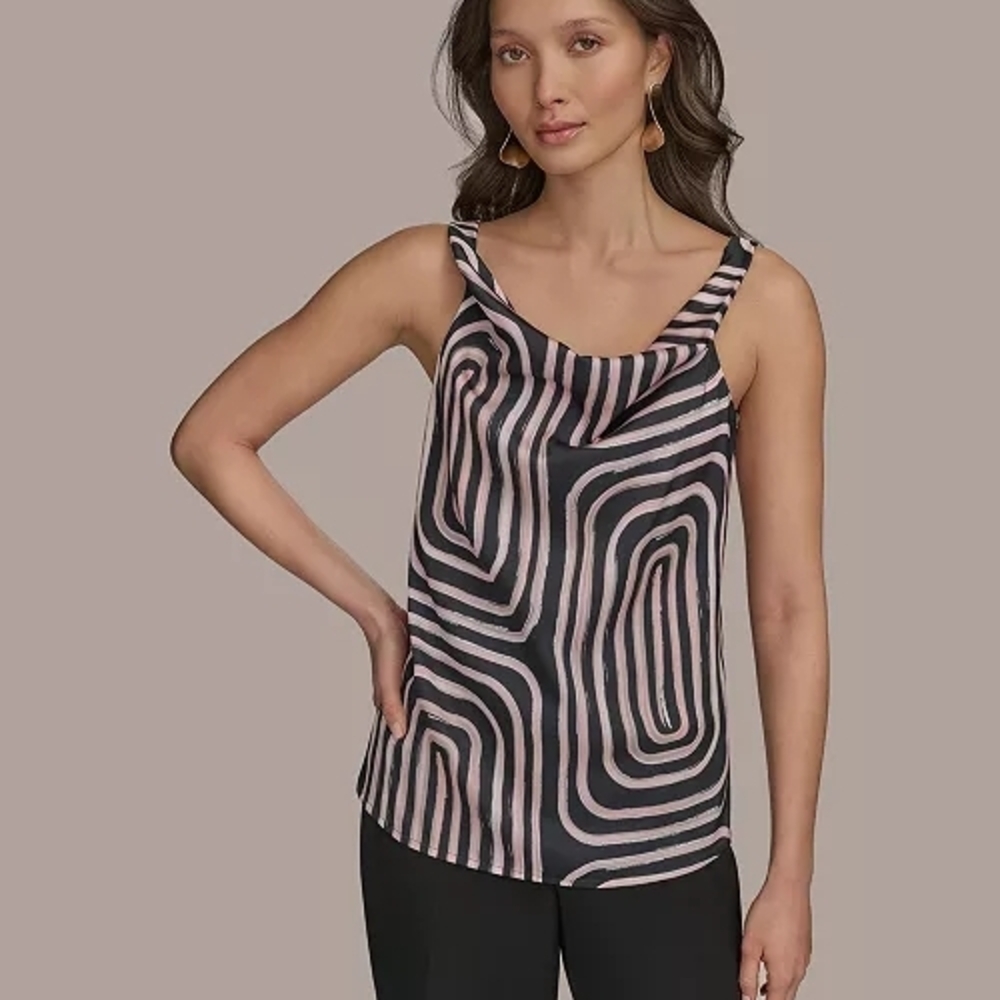 Donna Karan Black and Pink Camisole